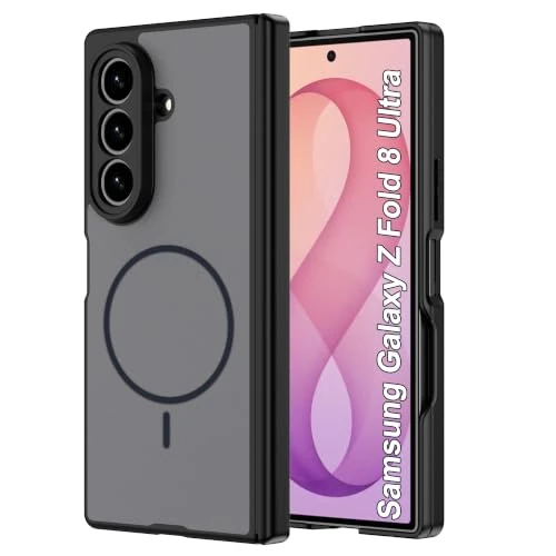 Offerta a tempo: Rojeuinn Cover per protettiva Samsung Galaxy Z Fold 8 Ultra 5G,custodia protettiva completa,cerniera centrale,funzione magnetica,resistente a cadute e urti,resistente alle impronte digitali -Nera. - 13% da 22.99 € a 19.94 €