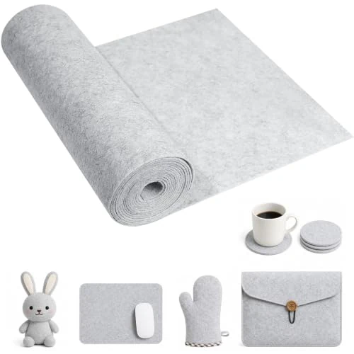 Oferta limitada: VINATO Rollo de Fieltro 30cm×300cm×2mm, Tela de Fieltro de Poliéster, para Manualidades para Cortar y Coser, Bricolaje, Estuches para Lápices, Bolsas, Patchwork y Decoración, Gris de 9.99 € a 9.99 € (ahorro 0.00%)