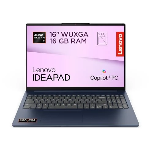 Offerta a tempo: Lenovo IdeaPad Slim 5 Notebook 16" AMD Ryzen AI 7 445, 16GB RAM DDR5, 512GB SSD, Tastiera retroilluminata e chassis in alluminio, IPS, Laptop per Lavoro, Studio - Caricatore non incluso - 18% da 1199.00 € a 979.00 €