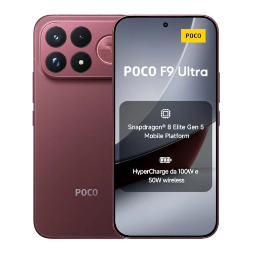 Offre limitée : POCO F9 Ultra, Smartphone 16+512 Go, Rouge, Batterie 8050 mAh, Charge 100 W de 1203.00 € à 899.90 € (25% de remise)