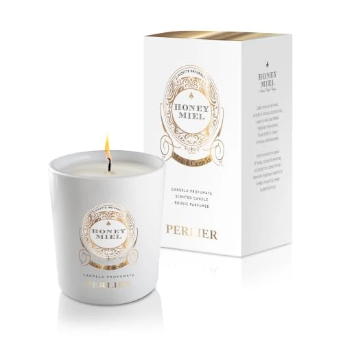 Offerta a tempo: Perlier Honey Miel Candela Profumata Miele & Cannella 160 g, Cere Naturali, Fragranza Casa Calda e Speziata - 0.00% da 29.00 € a 29.00 €