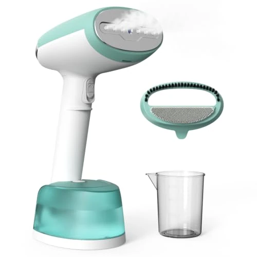 Offerta a tempo: Ferro da Stiro Verticale, Stiratore a Vapore Portatile 1500W con Serbatoio 365ml, 2 Modalità Vapore, Spazzola per Tessuti, Vaporetta da Viaggio per Casa e Ufficio, Pronto in 25 Secondi - 0.00% da 49.99 € a 49.99 €
