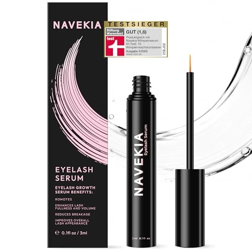 Offerta a tempo: Navekia Siero Ciglia Premium 2026 – 2 Peptidi Chiave + Bio‑Enzima – Per Lunghezza & Densità – Applicazione facile, lunga durata – Occhi sensibili – Vegan, cruelty‑free, senza ormoni (Trasparente) - 58% da 31.99 € a 13.29 €