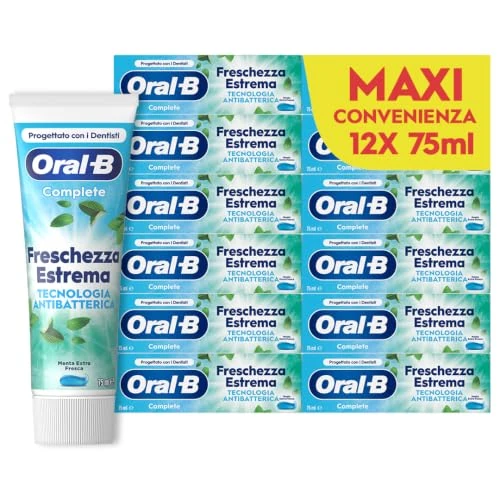 Offerta a tempo: Oral-B Dentifricio Complete Freschezza Estrema, Sapore Menta Fresca 12x75ml - 38% da 23.99 € a 14.99 €