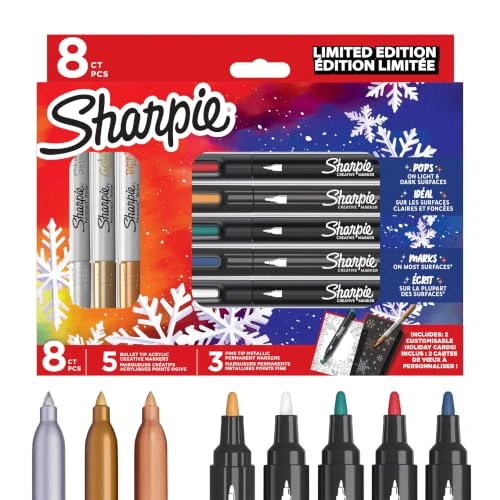 Limited-time offer: Sharpie Metallic Permanent Markers & Creative Marker Pens Gift Set, 8 Count from 20.00 £ to 20.00 £ (save 0.00%)
