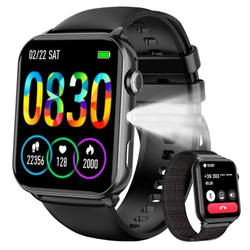 Oferta limitada: Reloj Inteligente Mujer Hombre con Llamada,1,91" Smartwatch con Linterna,Pulsómetro,Podómetro,SpO2,Monitor Sueño,20 Días Autonomía,Impermeable IP68,110+Modos Deportivo,Reloj Deportivo para Android/iOS de 99.99 € a 25.99 € (ahorro 74%)