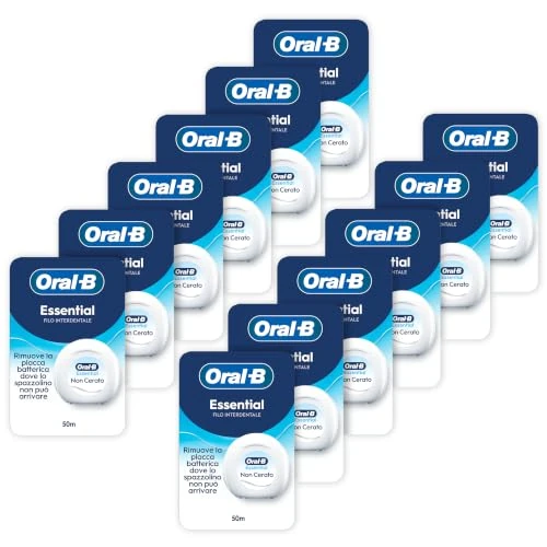Offerta a tempo: Oral-B Filo Interdentale Non Cerato, Essential Floss, Neutro 12x50m - 50% da 49.99 € a 24.99 €
