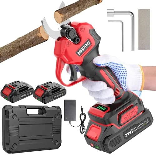 Offerta a tempo: MHPRO Forbici Potatura a Batteria Brushless, Forbice Elettrica per Potatura 600W Con 2 Batterie 2.0Ah, Schermo LCD, per Frutteti, Paesaggistica e Giardinaggio Professionale - 25% da 105.95 € a 79.99 €