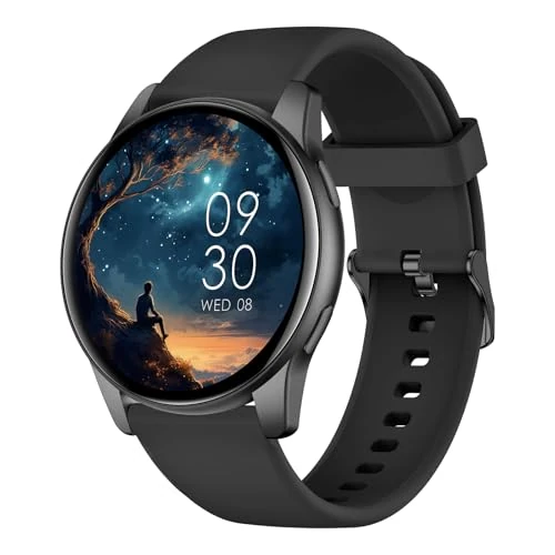 Zeitlich begrenztes Angebot: AcclaFit Smartwatch Damen Herren, 1.38 Zoll HD-Display Smart Watch mit Bluetooth Anrufe, Fitness Tracker mit Herzfrequenz SpO2 Schlafmonitor Schrittzähler, IP68 Wasserdicht Fitnessuhr iOS Black von 139.99 € auf 29.99 € (79% Ra
