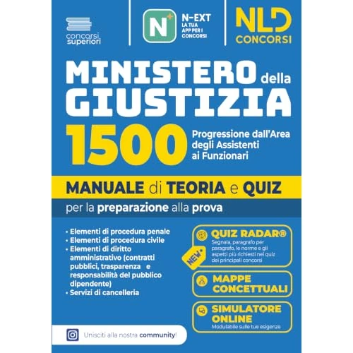 Offerta a tempo: Concorso 1500 funzionari Ministero della giustizia. Progressione dall'area degli assistenti. Manuale di teoria. Con software di simulazione - 5% da 30.00 € a 28.50 €