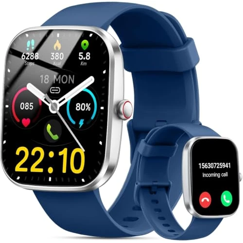 Offerta a tempo: 2026 Smartwatch Uomo Donna, 100+ Sportive Fitness Tracker con Sonno Contapassi Cardiofrequenzimetro, 1.91" Smartwatch con Effettua/Risposta Chiamate, Impermeabil IP68 Smart Watch per Android/iOS - 72% da 89.99 € a 24.99 €