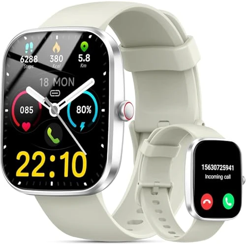Offerta a tempo: 2026 Smartwatch Uomo Donna, 100+ Sportive Fitness Tracker con Sonno Contapassi Cardiofrequenzimetro, 1.91" Smartwatch con Effettua/Risposta Chiamate, Impermeabil IP68 Smart Watch per Android/iOS - 72% da 89.99 € a 24.99 €