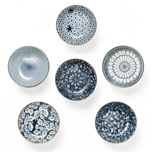 Offerta a tempo: VINATO 6 Pezzi Ciotoline in Ceramica Colorate 10 cm, Ciotole per Salsa di Soia, Piattini per Antipasti, Ciotoline per Snack Piccole, Mini Ciotol e per Salsa di Soia, Spezie e Antipasti - 0.00% da 15.99 € a 15.99 €