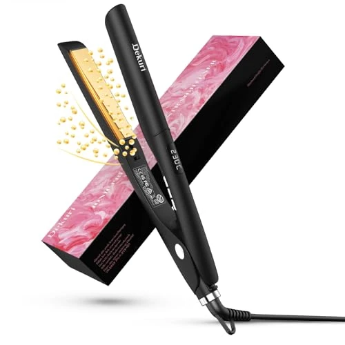 Offerta a tempo: Dekuri Piastra Capelli 2 in 1, Anti-Strappo, Titanio 25mm,Ombra - 70% da 99.99 € a 29.99 €
