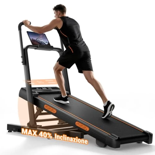 Offerta a tempo: UMAY Tapis Roulant Salvaspazio Inclinabile 40%, Walking Pad 10 km/h Nero - 0.00% da 249.99 € a 249.99 €