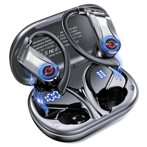 Offerta a tempo: 120 Ore Cuffie Bluetooth 6.1 Sport,Auricolari Bluetooth (Elegante Nero) - 72% da 99.99 € a 28.49 €