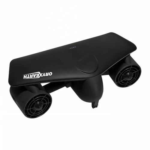 Oryxearth Dubbele motor, onderwaterstep, 50 m diepte, 2 instelbare snelheden, ondersteuning actiecamera, waarschuwing bij zwakke batterij, waterdicht, met kinderbeveiliging, voor duiken, zwembad