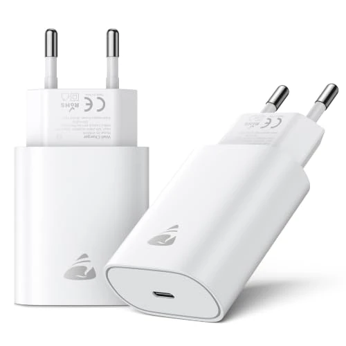 Offerta a tempo: 2 Pack Caricatore USB C, 20W Ricarica Rapido Spina Type C Carica Adattatore - 20% da 12.99 € a 10.38 €