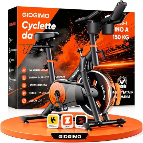 Zeitlich begrenztes Angebot: GIDGIMO Heimtrainer Fahrrad, 100 Widerstandsstufen, Bluetooth, bis 150 kg von 299.99 € auf 269.99 € (10% Rabatt)