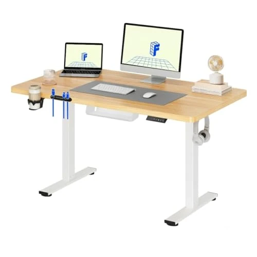 Offerta a tempo: FLEXISPOT Scrivania Regolabile in Altezza 110×54 cm – Con Ganci e Piano Monoblocco, Scrivania Ergonomica con Display LED Altezza e Funzione Memoria - 0.00% da 159.99 € a 159.99 €