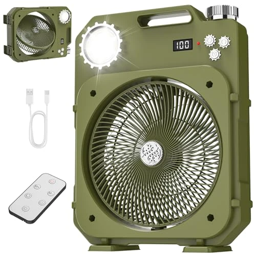 Zeitlich begrenztes Angebot: OAUEOR Camping Ventilator, Akku Ventilator Camping mit LED-Beleuchtung von 49.99 € auf 39.99 € (20% Rabatt)