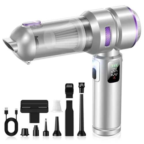 Offerta a tempo: SLOKSFil Aspirapolvere per Auto 4-in-1, Senza Fili 28000Pa/100W, 3 Marce, 240000 giri/min, Display LCD Batteria 6000mAh, Aspira Peli Animali per Auto,Cucina,Divani,Ufficio,Casa,Computer - 37% da 59.99 € a 37.61 €