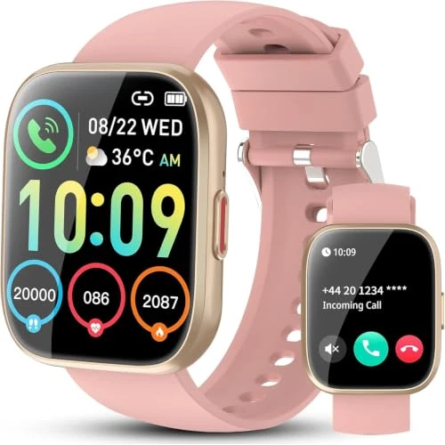 Offerta a tempo: 2026 Smartwatch Uomo Donna, 100+ Sportive Fitness Tracker con Sonno Contapassi Cardiofrequenzimetro, 1.91" Smartwatch con Effettua/Risposta Chiamate, Impermeabil IP68 Smart Watch per Android/iOS - 72% da 89.99 € a 24.99 €