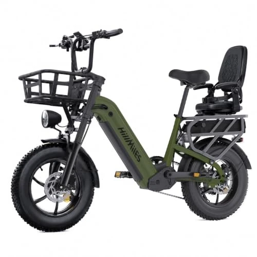 Zeitlich begrenztes Angebot: HillMiles MileLink1 E Bike (Grün, 1 Akku–Korb+Babystuhl) von 1037.00 € auf 1037.00 € (0.00% Rabatt)