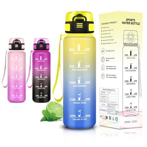 Oferta limitada: Grsta Botella Agua Gimnasio, Cantimplora 1L, a Prueba de Fugas, para Hogar de 9.99 € a 7.99 € (ahorro 20.02%)