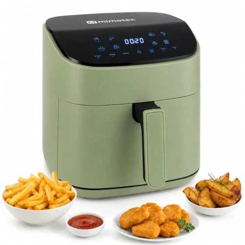 Offerta a tempo: M mimotec – Friggitrice ad Aria Green Sara Touch 6,5L, senza Olio, 1600W, 8 Menu Digitali, Display Touch, Funzione Grill, Timer Regolabile, Temperatura 80-200°C, Cucina Facile e Sana - 15% da 57.90 € a 49.00 €