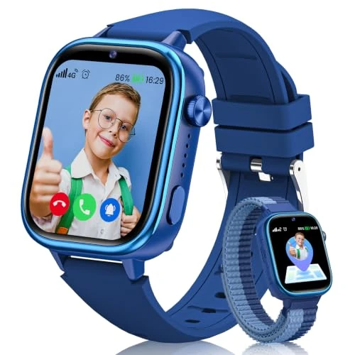Offerta a tempo: RUXINGX Smartwatch Bambini con GPS, Videochiamate, 4G Orologio Chiamate Blu - 15% da 79.99 € a 67.99 €