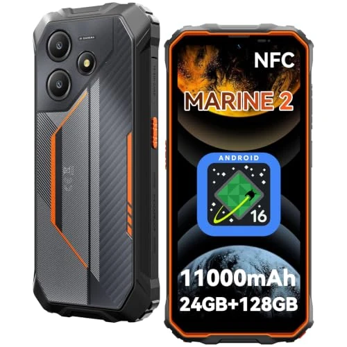 Zeitlich begrenztes Angebot: 2026 Outdoor Handy Ohne Vertrag, Android 16 Phone, 11000mAh, NFC, Orange von 249.00 € auf 249.00 € (0.0% Rabatt)