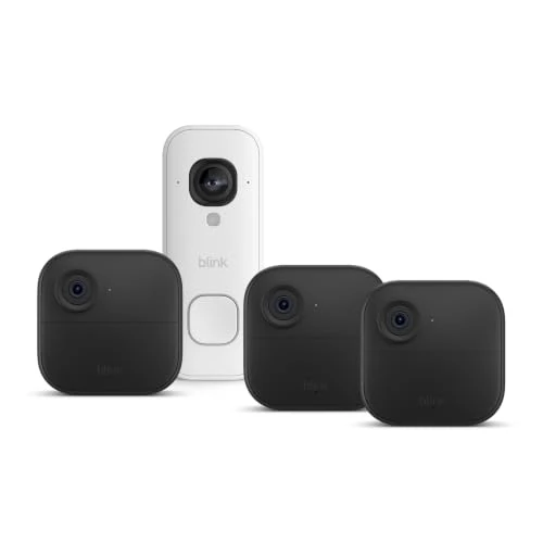 Offre limitée : Caméra extérieure 4 Blink + sonnette vidéo Blink filaire, module de synchronisation de base inclus de 264.98 € à 66.99 € (75% de remise)