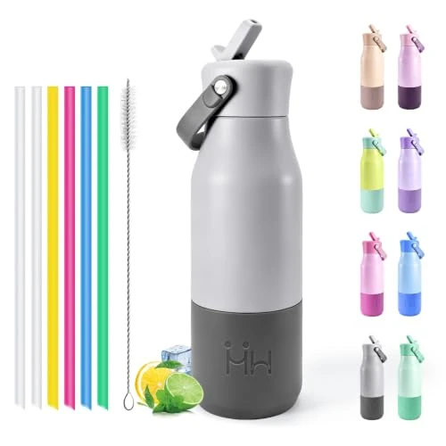 Offerta a tempo: Motswedi Borraccia Termica 700ml, Borracce Termiche, a Prova di Perdite, Borraccia Acciaio Inox, per Bevande Calde e Freddo, per Palestra, Campeggio, Yoga, Grigio-Grigio Scuro - 0.00% da 12.34 € a 12.34 €
