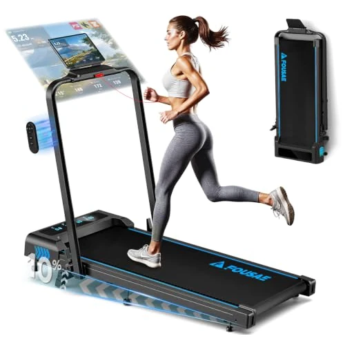 Zeitlich begrenztes Angebot: Laufband, 5 in 1, platzsparend, elektrisch, mit 12 vordefinierten HIIT-Programmen und 10 % Neigung, 12 km/h, leiser Motor 2,75 PS, App/Fernbedienung, 158 kg, Haus/Büro von 159.99 € auf 159.99 € (0.0% Rabatt)