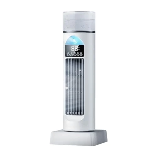 Offerta a tempo: Ventole Di Raffreddamento Aria Fredda – Raffreddatore Evaporativo Portatile Silenzioso, Senza Pale, Velocità Regolabili, Umidificatore Integrato, Timer E Funzione Remota | Per L'home Office, Il Dormit - 0.00% da 75.99 € a 75.99 €