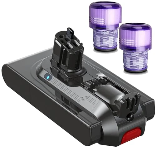 Offre limitée : Batterie pour Dyson V11 V15, 8000mAh Accu à Clipser SV15 SV16 SV17 SV22 SV28 SV29 Absolute Animal Torque Drive Extra Outsize Detect Submarine avec 2 Filtres Lavables de 94.99 € à 94.99 € (0.00% de remise)