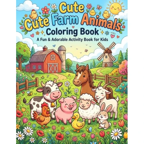Oferta limitowana: Cute Farm Animals Coloring Book z 157.99 zł na 157.99 zł (oszczędź 0.00%)