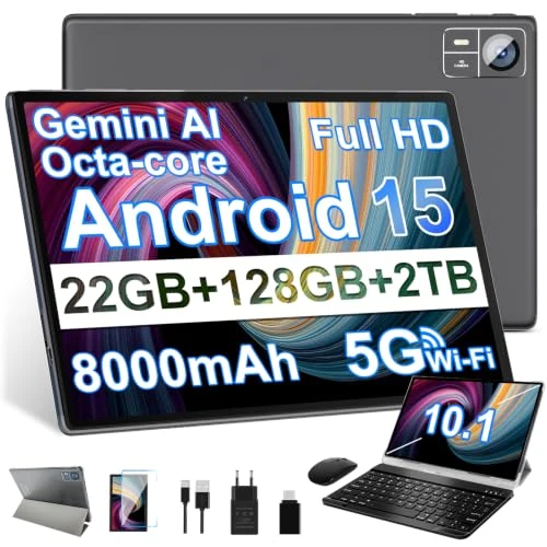 Offerta a tempo: Tablet Android 15 30 GB RAM + 128 GB ROM + 2 TB Gemini AI Octa Core-Nero - 63% da 299.00 € a 109.99 €