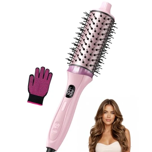 Oferta limitada: Haokoo Cepillo Térmico 45 mm, Volumen Natural y Ondas Suaves | 18 Filas de Cerdas Mixtas, 5 Temperaturas 140-210 °C, Iónico Antiencrespamiento, Cerámica de Turmalina, Solo Pelo Seco de 45.99 € a 39.42 € (ahorro 14%)