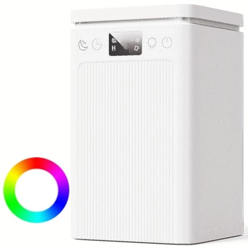 Offerta a tempo: Deumidificatore Casa Elettrico Anti Muffa 2200ML, Timer e Autospegnimento timer regolabile e luce a 7 colori, è perfetto per ambienti come bagno, camera o armadio - 20% da 99.99 € a 79.99 €