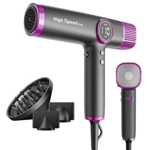 Offerta a tempo: Faszin Asciugacapelli Professionale 110.000 RPM Ionico Leggero (Ardesia) - 65% da 199.99 € a 69.99 €