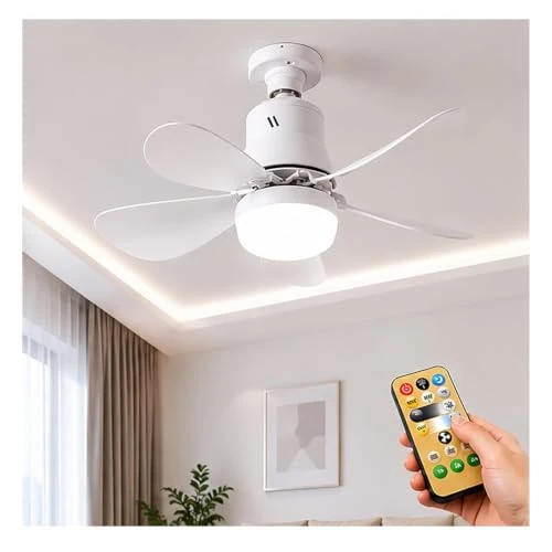 Offerta a tempo: Ventilatore da Soffitto con Luce LED E27 e Telecomando 30W40CM A - 0.00% da 57.99 € a 57.99 €
