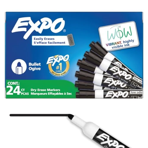 Offerta a tempo: Expo Pennarelli lavagna bianca | punta redonda | inchiostro nero | conf. da 24 - 0.00% da 24.99 € a 24.99 €