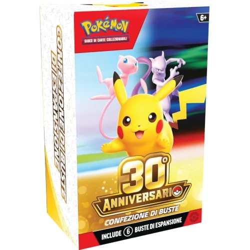 Offerta a tempo: Pokémon: confezione di buste dell’espansione 30° Anniversario del GCC Pokémon (6 buste di espansione), Edizione in Italiano - 0.00% da 36.00 € a 36.00 €