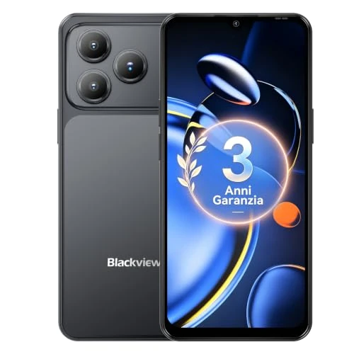 Offerta a tempo: Blackview Smartphone Offerta Android 16, 32MP+13MP 6.56", 16GB+64GB/2TB TF Cellulari, Telefono Cellulare Offerta Dual 4G, 5000mAh/3.5mm/IP54/FM/WiFi/Face ID/3 Slot Per Carte,3 Anni Garanzia - 5% da 139.99 € a 132.99 €