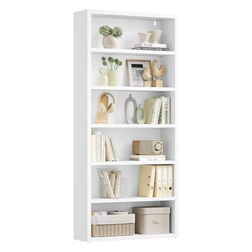 Offre limitée : VASAGLE Bibliothèque, Meuble de Rangement, 6 Niveaux, Étagères Réglables de 69.99 € à 59.49 € (15% de remise)
