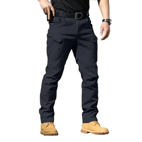 Offerta a tempo: Generico Pantaloni Cargo Uomo Lavoro, Multitasche Pantaloni Da Lavoro Uomo Impermeabili Militari Pantalone Cerniera Sottile Tattici Cargo Pants - 0.00% da 12.98 € a 12.98 €