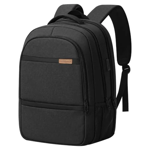 Offerta a tempo: SONGMICS Zaino Porta PC, 17,3 Pollici, 3 Scomparti, con USB | Zaino da lavoro, 48 x 35 x 20 cm, tasca antifurto, per viaggio, Nero, RBF002B101 - 0.00% da 23.99 € a 23.99 €