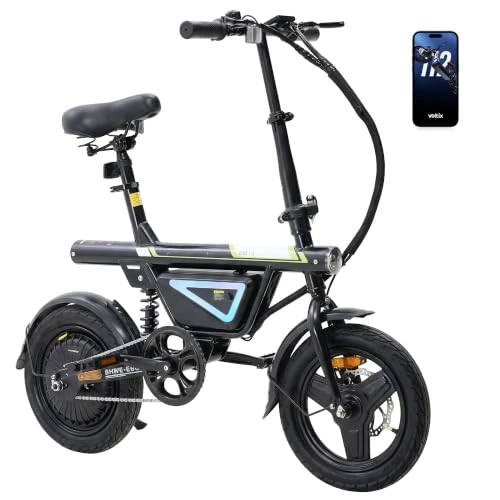 Offerta a tempo: Finbike Bici Elettrica Pieghevole 14'' Pneumatico, 432WH Batteria, Autonomia di 30-50 KM, Motore 250W, E-Bike per Adulti e Adolescente, Carico 120kg, 10/15/25KM/H - 0.00% da 409.99 € a 409.99 €